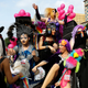 People at Taipei’s pride parade on Oct. 28, 2017.